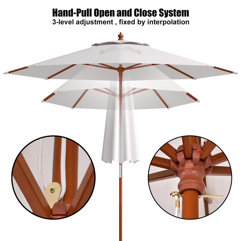 Highland Dunes Santoro 108'' Beach Umbrella & Reviews Wayfair